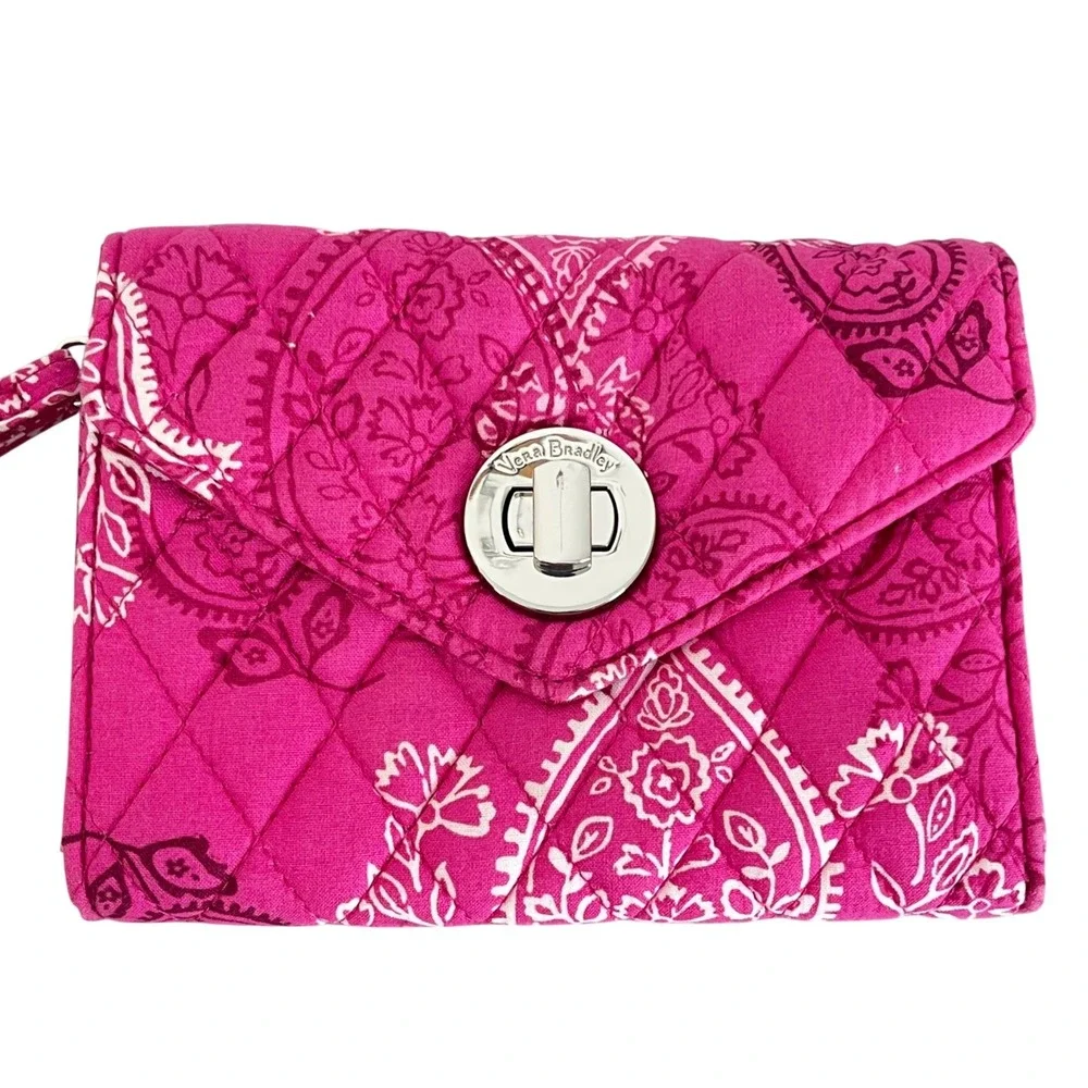Vera‎ Bradley Stamped Paisley Your Turn Smartphone Wristlet Pink